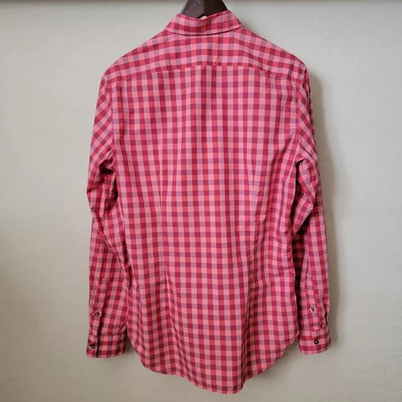 Paul Smith Button Up Red Gingham Plaid Shirt - Picture 11 of 16